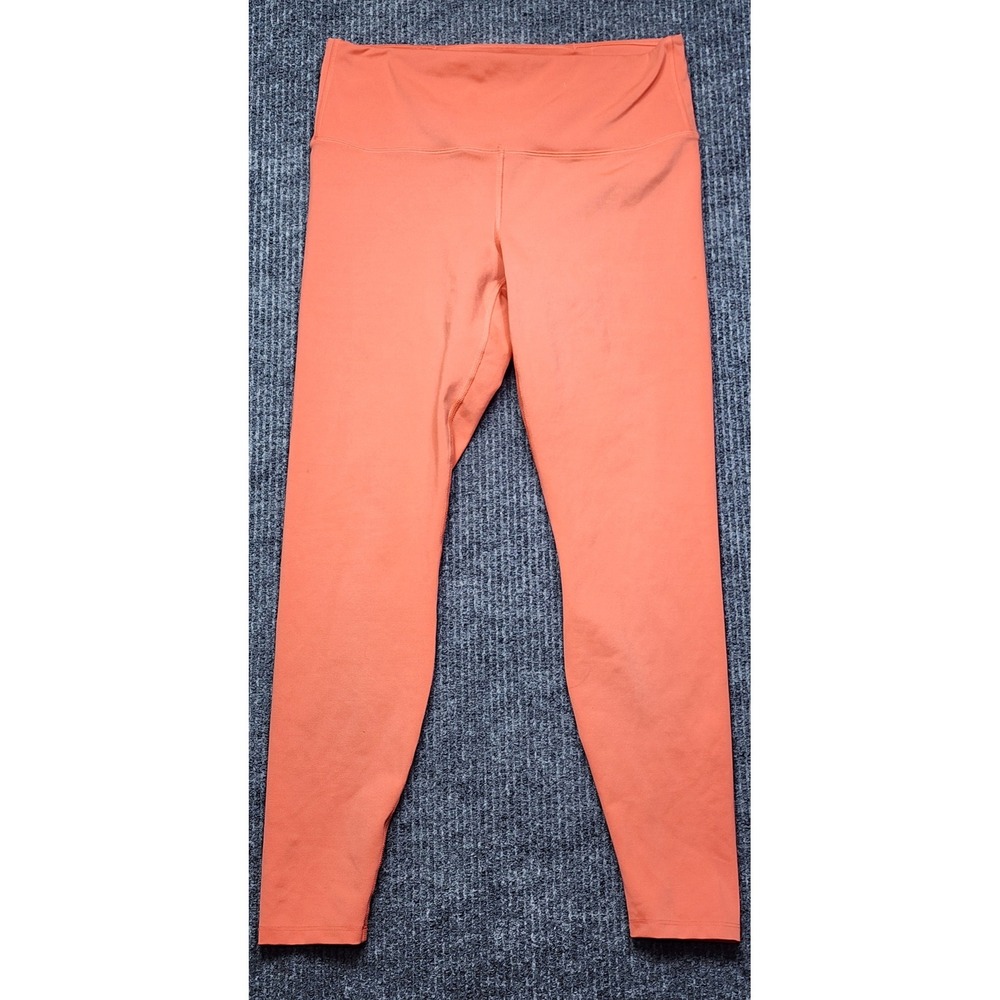 All in Motion Womens High Waisted Athletic Leggings Coral Orange Size L